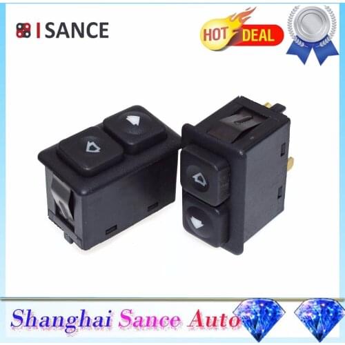 ISANCE 2PCS Power Window Sunroof Switch Illuminated 61311381205 / 613 113 81205 For BMW E30 E24 E28 from 09/1986