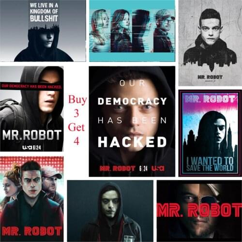 MR. ROBOT Posters Movie Wall Stickers White Coated Paper Prints Home Decoration Livingroom Bedroom Bar Home Art Brand