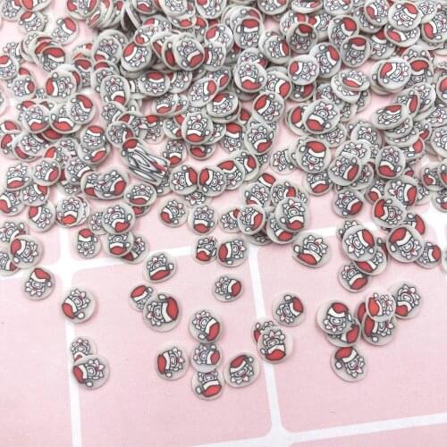 Polymer Soft Clay Christmas Cartoon Slices For Crafts DIY Making Nail Arts Plastic klei Tiny Cute Mud Particles Hot Sale :5mm
