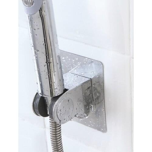 ABS adhesive shower head holder Wall Mounted Movable Bracket Powerful support douche for Bathroom Suction Bracket Fitting stand
