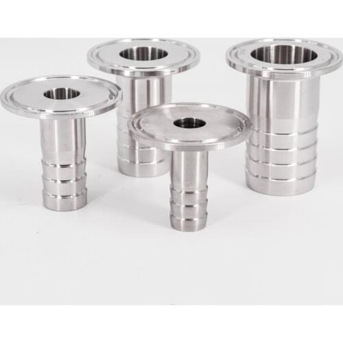 6/8/10/12/14/16/19/25/32/38mm Hose Barb To 0.5" 1" 1.5" 2" Tri Clamp SUS 304 316L Stainless Steel Sanitary Pipe Fitting BeerBrew