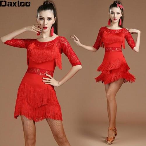 Adult Sexy Latin Dance Dress Women Ballroom Competition Dance Wear Tassel Jazz Dance Costume Lady Fring Tango Stage Show Clothes