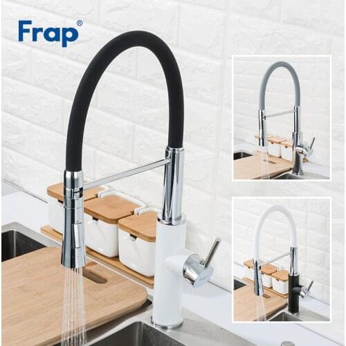 FRAP kitchen faucet pull out water taps 2 function spout kitchen mixer faucet cold and hot water sink faucet grifo cocina
