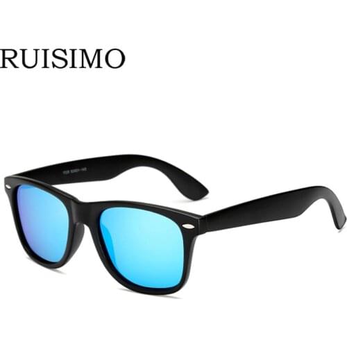 RUISIMO Polaroid sunglasses Unisex Square Vintage Sun Glasses Famous Brand polarized Sunglasses retro Feminino For Women Men