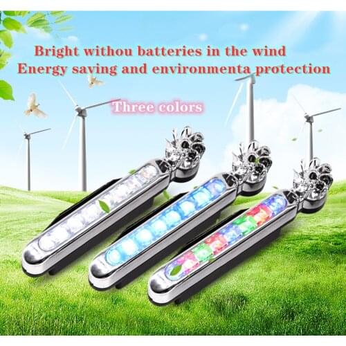 Wind Energy Car & Electrical Motorcycle Light 8 LED Daylight Headlight Lamp Styling Daytime Running Light Auto Wind Power Supply