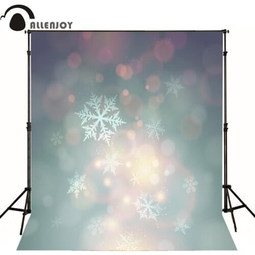 Alle joy photographic background snowflake light bokeh xmas baby cute thin vinyl high quality Christmas party