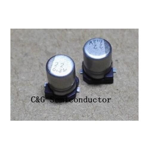 100pcs 6.3V 22UF 4X5MM SMD chip Aluminum electrolytic capacitor