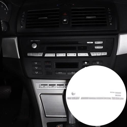Car Central Control Trim For BMW X3 E83 2006-10 Stainless Steel Accessories Central Control Volume Button Sticker Car Decoration