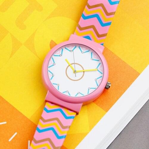 2021 lady gift Enmex creative simple math talent watch Color Geometry cool design children colorful clock casual quartz watch