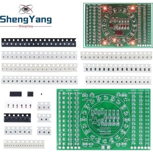 DIY Kit SMD Rotating Flashing LED Components Soldering Practice Board Skill Electronic Circuit Training Suite Electronic DIY Kit