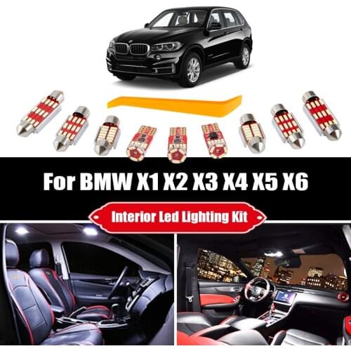 For BMW X1 E84 F48 X2 F39 X3 E83 F25 X4 F26 X5 E53 E70 X6 E71 E72 LED Interior Map Dome Light Kit Canbus Bulbs car Accessories