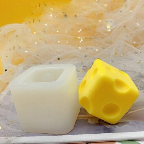 Square Cheese 3D Candle Soap Mould DIY Candle Epoxy Mold Handmade Candles Aroma Wax Soap Molds for Decoration B03B
