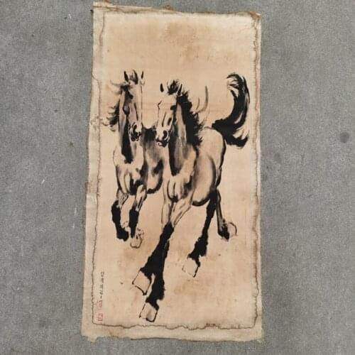 Collection of Classical Chinese Paintings Xu Beihong Double Horses 115481