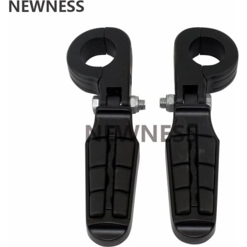 1 1/4" 1 1/2'' Motorcycle Pegs Highway Footpegs Engine Crash Bar w/Clamps Mount 32mm 38mm Footrests Custom for Harley Indian