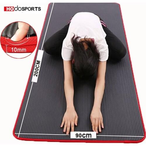 Yoga Mat 200 * 90CM Edging Thicken Non-Slip Fitness Mat High Density Exercise Yoga Mats for Gym Home Fitness Exercise Gymnastics