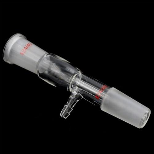 Lab Borosilicate Glass Vacuum Adapter Glassware Straight Tube Gas Inlet Take-off Adapter 24/40