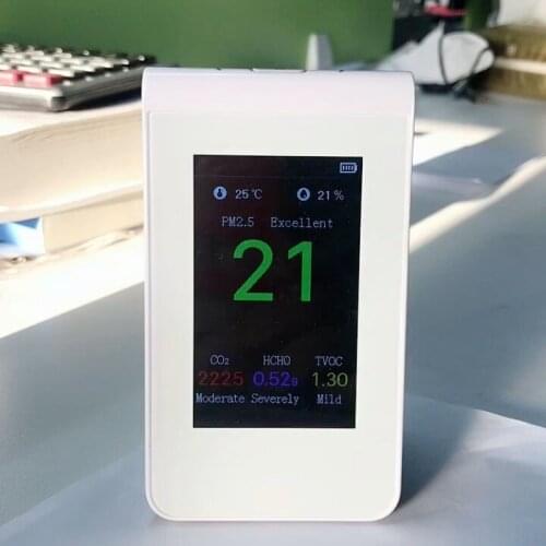 HIKE B6 8 in1 Air Quality Monitor CO2 Meter PM2.5 Detector Temperature Humidity sensor with WiFi USB charge