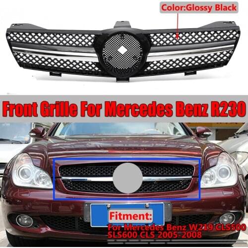New W219 CLS500 Car Front Bumper Mesh Grille Grill For Mercedes For Benz W219 CLS500 SLS600 CLS 2005-2008 Without Emblem