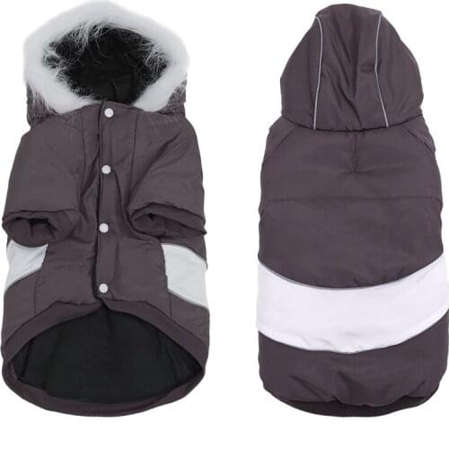 Pet Dog Clothes with Hood Winter Jacket Coat for Dog Apparels Warm Thicken 4 Colors Cat Jumpsuit Dog Clothing for Small Big Dogs