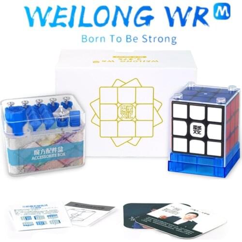 Original MoYu Weilong WR M 3x3x3 magnetic magic cube stickerless professional puzzle magnets speed cube WRM toys for Children