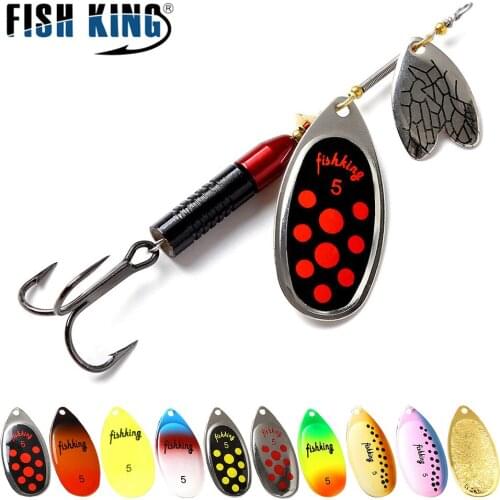FISH KING 12cm/22G Long Cast Fake Fish Metal Lures Deep Running Spinners Fishing Lure Spinner Bait Pike Fishing Lure