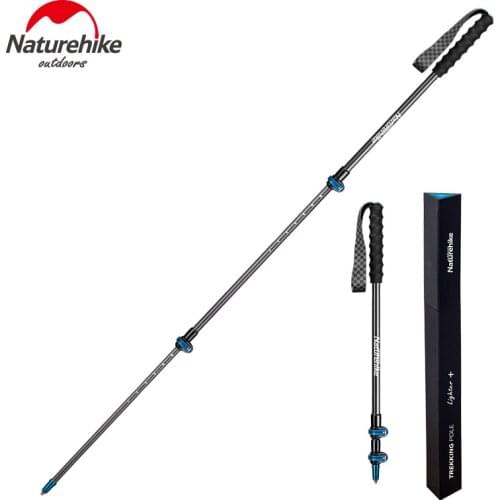 Naturehike 2019 Latest Award-winning Telescopic Trekking Poles Ultralight Quick Lock Hiking Pole Carbon Fiber Walking Stick Cane