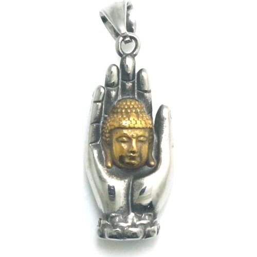 Unisex 316L Stainless Steel Buddha Pendant