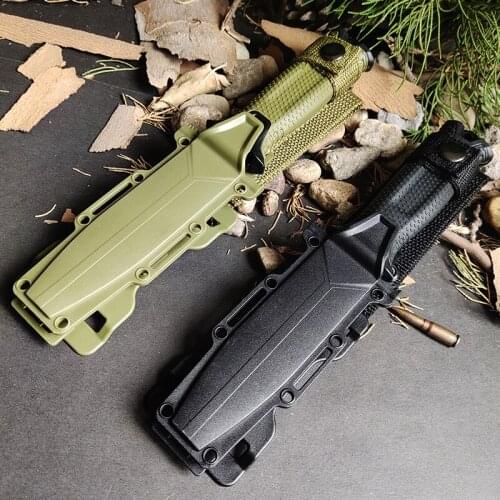 Fixed Blade Military Straight Knife 12C27 Material Semi-Serrated Multi-Purpose Jungle Off-Road Adventure Equipment Rescue Knifes