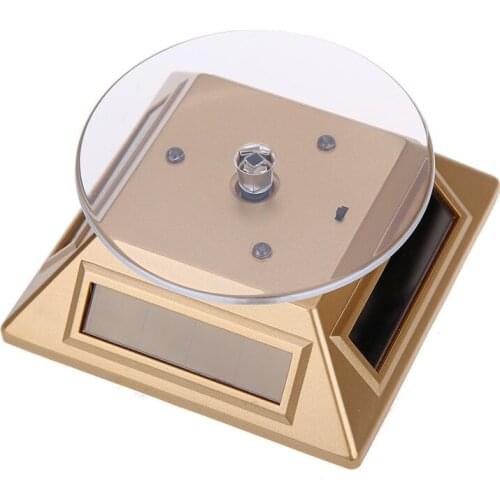 Rotating Turntable Photography Display Stand 360 Degree Watch Watch Jewelry Solar Display Stand LED Light Change Display Stand