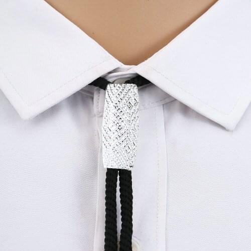 Western suede tie geometric unisex personality simple and versatile bow tie