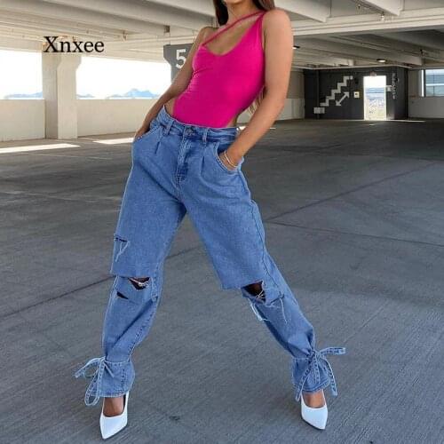 2021 Y2K Straight Jeans Hollow Out Print Vintage Street Denim Pantsdance Streetwear Women High Waist Harajuku Wide Leg Trousers