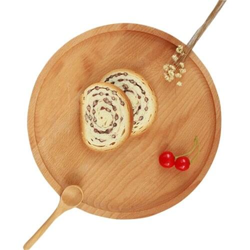 1pc 28cm/11'' bread Milk Tea Serving Dishes Home Storage Tray Large Eco Friendly Wood Pastry Plates Kitchen Bar Dessert Platters