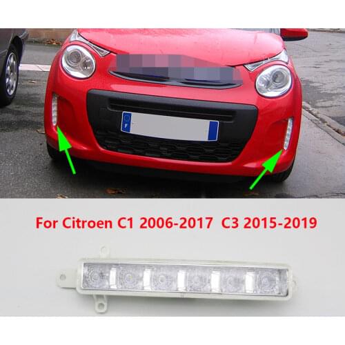 1PC Car Daytime Running Light LED DRL Drive Lamp for Citroen C1 2006-2017 C3 2015 2016 2017 2018 2019