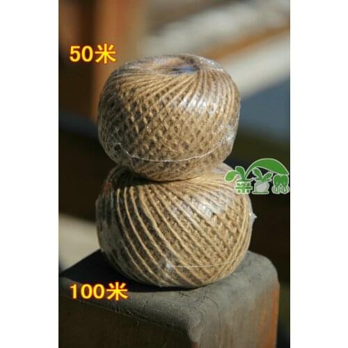 3 PCS 50 m / roll natural Jute Twine cord hemp rope chain gift packaging hang tag rope for DIY handmade accessories Jute cord