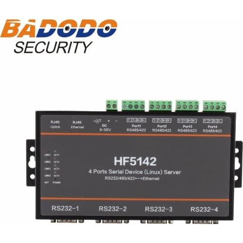 4 serial port RS232 RS422 RS485 to Ethernet server converter device HF5142B Support TCP/IP Telnet Modbus TCP Protocol