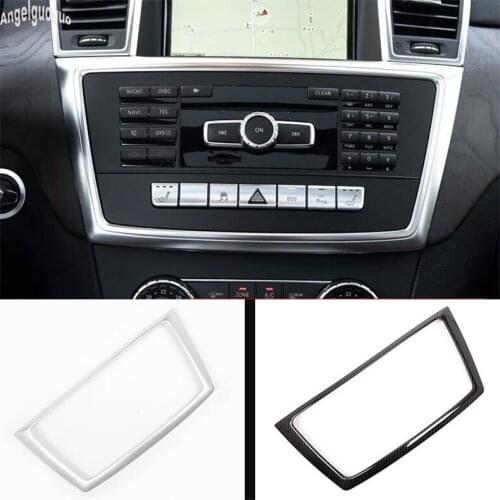 ABS chrome carbon styling Car Center Console CD Panel Buttons Frame Trim Decoration For Mercedes Benz ML GLE GL GLS class Cover