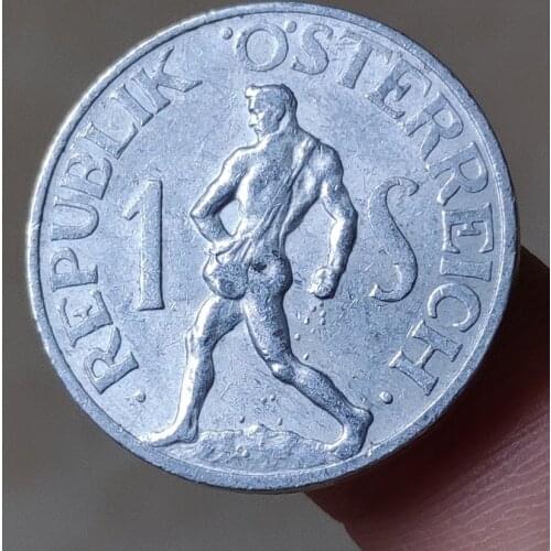 Austrian 1 Shilling Sowing Male God 25mm Coins Eu Edition Europe 100% Real Original Used Coin Old Random Year