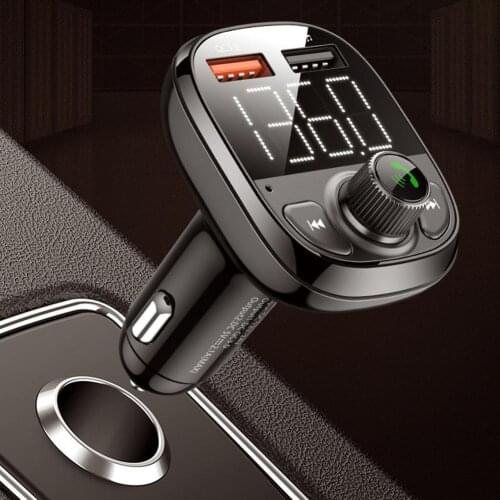 Dual USB Car Charger 3.4A QC 3.0 FM Transmitter Bluetooth-compatible Car Kit LED Display USB MP3 Music Player Support TF/U Disk