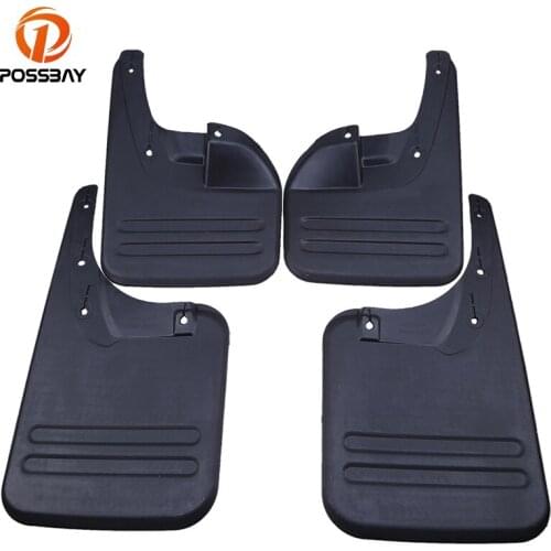 POSSBAY Mud Flap Flaps Splash Guards Mudguard Mudflaps Fenders for Toyota Hilux Vigo 2006-2014 Black 4Pcs Set