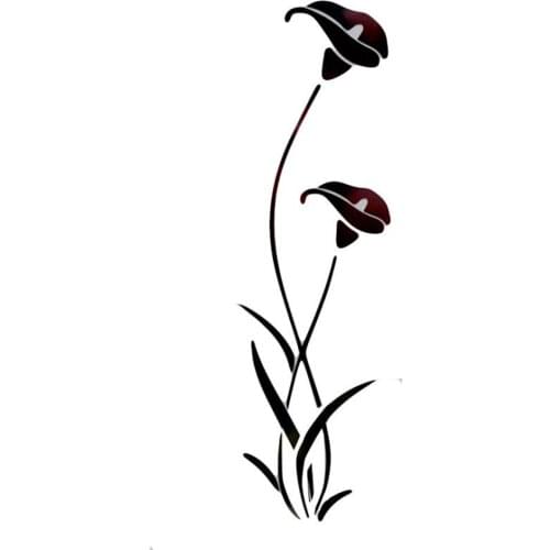 DIY Flower Acrylic Wall Sticker Plant Shape Modern Stickers For Living Room Decoration Wallpaper Art Decals 3 Colors Wall Stick