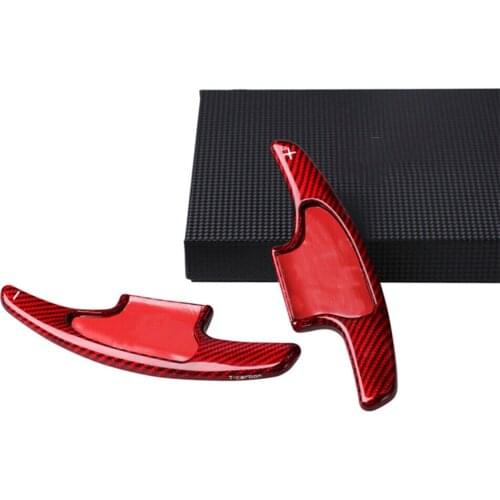 For Honda 2018 Fit 2Pcs Car Steering Wheel Shift Paddle Shifter Extension Trim Carbon Fiber