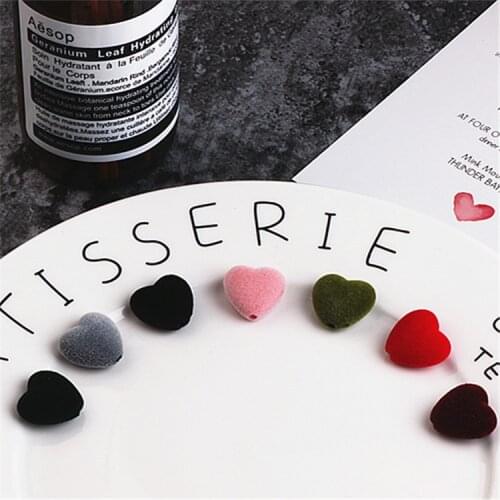 Import flocking Plush peach double DIY earrings handmade accessories material