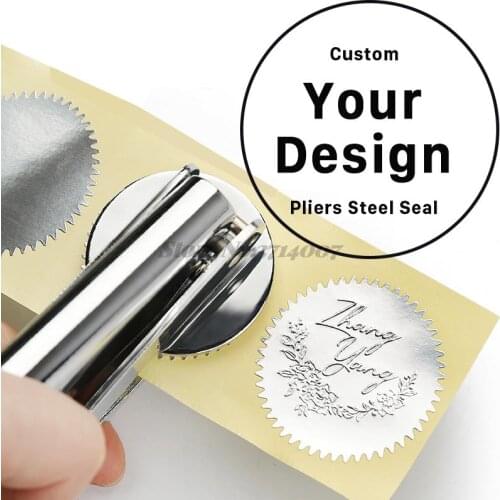 Custom Stamps Stainless Steel Pliers Stencil Clear Stamps For Scrapbooking Wedding Wax Seal Desktop Custom Logo Pattern