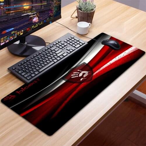 Bloody Anime Mouse Pad Speed Mause Pad Gamer Desk PC Gamer Cabinet Deskpad Non-slip Mat Gaming Computer Table Mausepad