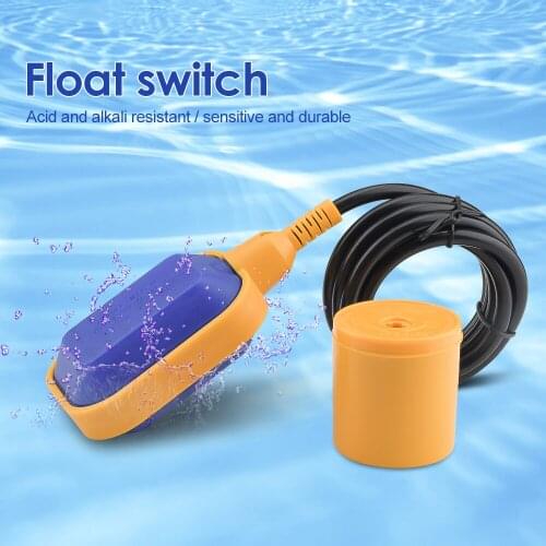 Cable Type Square Float Switch Water Level Switch Liquid Level Control 1m 2m 3m 4m 5m 250V~380V 5A PP Shell Sensitive Durable