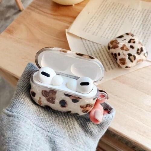 Leopard TPU Earphone Case With Chain For Airpods Pro Wireless Bluetooth Earphone Cover for Airpods 1 2 Apple Earpods Shell