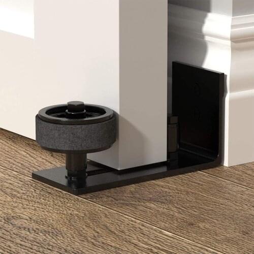 JACHOR 8 Setups Options Floor Guide Flush Bottom Barn Door Hardware Acessory Adjustable Sliding Door Rail