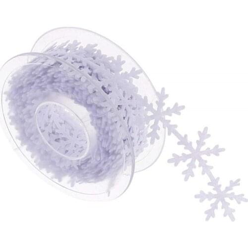 Non-woven Fabric5M Durable Christmas Snowflake Ribbon Trim DIY Packaging Party Decorative Chain Rope Easy To Use home accessorie