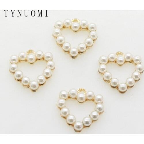 New Shiny Pearl 10pcs22MM Peach Heart Clothing Sewing Pendant DIY Craft Ribbon Decoration Buckle Promotion