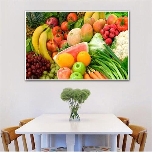Food Poster Home Decoration Canvas Print Modern Art Fruits Bread Food Paintings Kitchen Decor Living Room Artwokr